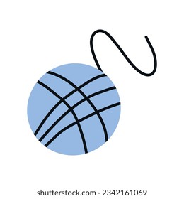 Yarn ball toy for cat icon. Cartoon illustration of yarn ball toy for cat 