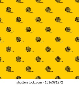 Yarn ball toy for cat pattern seamless vector repeat geometric yellow for any design