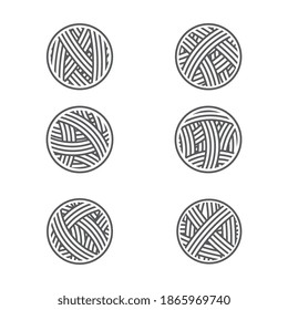 Yarn Ball Vector icon design illustration Template