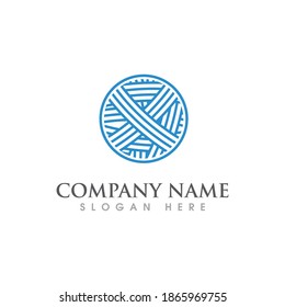 Yarn Ball Vector icon design illustration Template