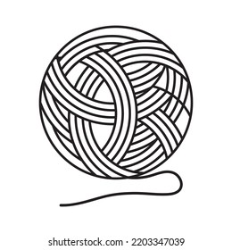 Plantilla de ilustración de diseño de icono de Yarn Ball Vector