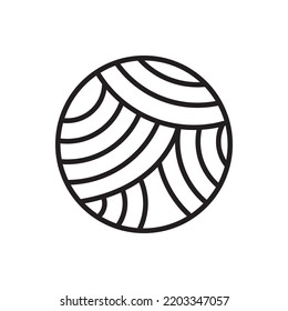 Yarn Ball Vector icon design illustration Template