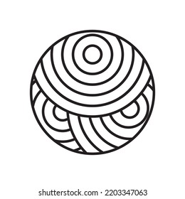 Yarn Ball Vector icon design illustration Template