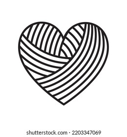 Yarn Ball Vector icon design illustration Template