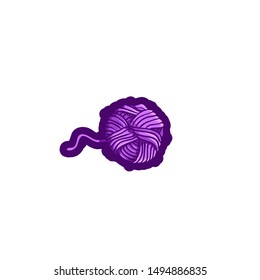 Yarn Ball Vector Icon. Isolated Yarn Textile Symbol Illustration