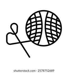 Yarn Ball Vector Line Icon Design