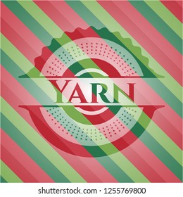 Yarn christmas badge.