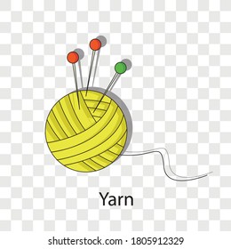 Yarn concept. Creative idea design. Flat vector for template, brochure or presentation.