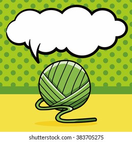 Yarn doodle, speech bubble