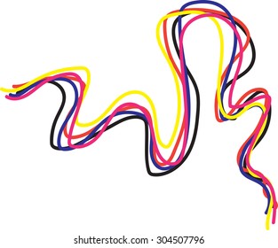 yarn flowing