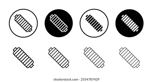 Yarn icon Flat art in black and white isolated