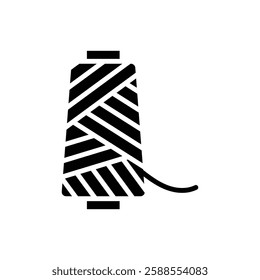 Yarn icon Flat vector set outline