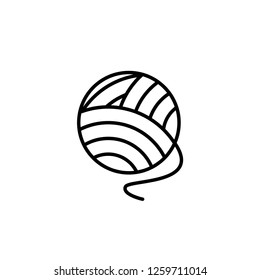 Yarn Icon. Sewing Equipment Vector Illustration. Sew Equipment Sign & Symbol Logo Template.