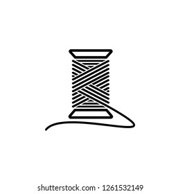 Yarn Icon. Sewing Equipment Vector Sign & Symbol Logo Template.