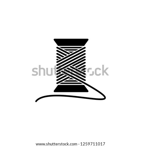 Yarn Icon. Sewing Equipment Vector Illustration. Sew Equipment Sign & Symbol Logo Template.