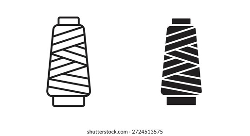 Garnsymbol in einfachen flachen Trend modernes grafisches Design abstraktes Logotypelement