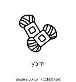 yarn icon. Trendy modern flat linear vector yarn icon on white background from thin line Sew collection, outline vector illustration