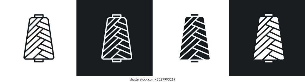 Ícone de fio ícone de vetor definir estilo preto preenchido e contornado.