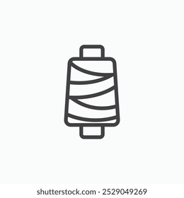Yarn icons set. filled and line illustration