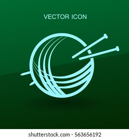 Symbol für Garne und Stricknadeln Vektorgrafik