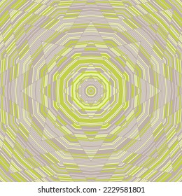 Yarn mandala vector seamless pattern. Huichol art decoration design. Meditation spiritual chakra symbol. Harmony wheel mandala background. Textile bright tantra tibetanl motif.