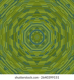 Yarn mandala vector seamless pattern. Huichol art decoration design. Meditation sacred chakra symbol. Wheel star decor mandala background. Beautiful canvas art.