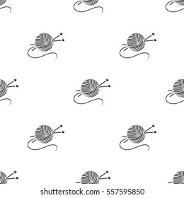 Yarn and needles icon of vector illustration for web and mobile