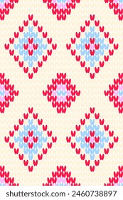 The yarn pattern is colorful and beautiful.