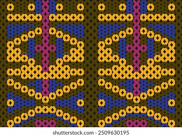 Yarn pattern seamless background vector design