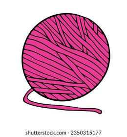 yarn pink , doodle simple