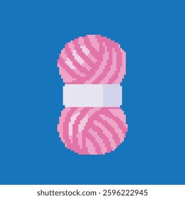 yarn pixel art, vector illustration on isolated background.