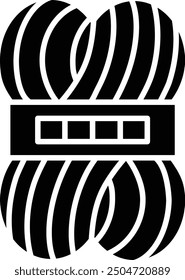 Yarn solid glyph vector illustration