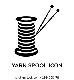 Yarn spool icon vector isolated on white background for your web and mobile app design, Yarn spool logo concept