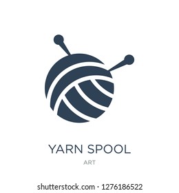 yarn spool icon vector on white background, yarn spool trendy filled icons from Art collection, yarn spool vector illustration