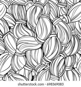 yarn strings and knots - seamless abstract vector pattern