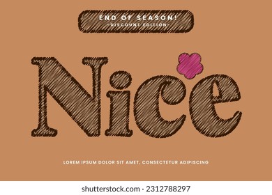 Yarn style vector text effect editable, simply write your words and watch the magic happen, Use this one-of-a-kind effect to say whatever you want, simple and elegant vector design.