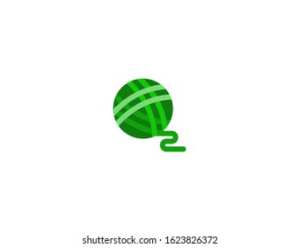 Yarn vector flat icon. Isolated yarn thread textile emoji illustration 