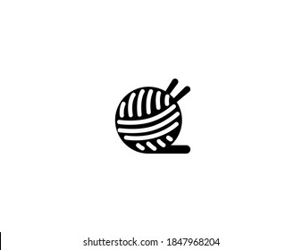 Yarn vector icon. Isolated thread textile illustration