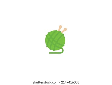 Yarn Vector Isolated Emoticon. Yarn Icon