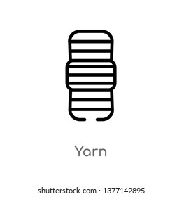 yarn vector line icon. Simple element illustration. yarn outline icon from sew concept. Can be used for web and mobile