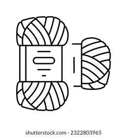 yarn wool line icon vector. yarn wool sign. isolated contour symbol black illustration
