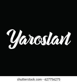yaroslavl, text design. Vector calligraphy. Typography poster. Usable as background.