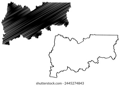 Yarra Ranges Shire (Commonwealth of Australia, Victoria state, Vic) map vector illustration, scribble sketch Yarra Ranges Council map