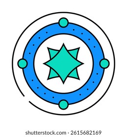 yata mirror shintoism line icon vector. yata mirror shintoism sign. isolated symbol illustration