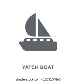 Yatch boat icon. Yatch boat design concept from Summer collection. Simple element vector illustration on white background.