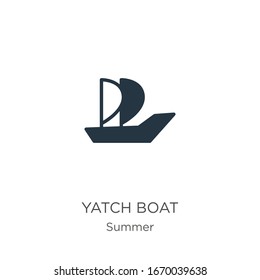 Yatch boat icon vector. Trendy flat yatch boat icon from summer collection isolated on white background. Vector illustration can be used for web and mobile graphic design, logo, eps10
