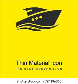 Yatch bright yellow material minimal icon or logo design