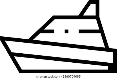 yatch icon. Thin linear style design isolated on white background