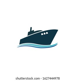 Yatch Logo Vector Design On Sea Stock Vector (Royalty Free) 1627444990 ...