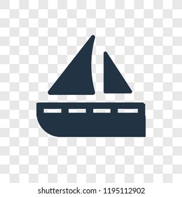 Yatch vector icon isolated on transparent background, Yatch transparency logo concept